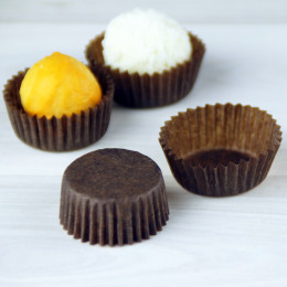 Капсулы ФАСОВКА коричневый круг (30х18мм) фасовка 100 шт.