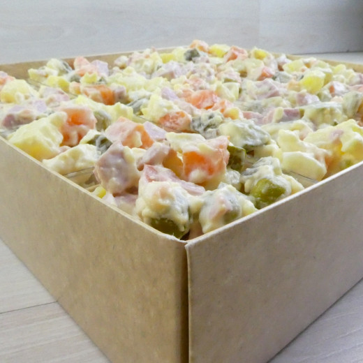 Коробка Пасифе 1 (200х200х50мм) крафт с ламинацией прозрачная крышка