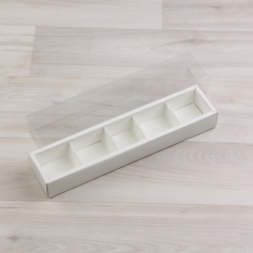 Коробка Карме 5 конфет, зеленый, шубер прозрачный