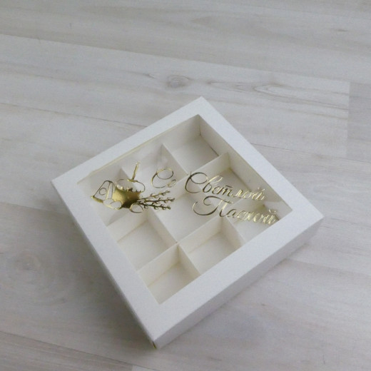 Коробка Гималия 9 конфет, тиснение 