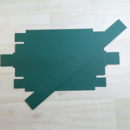 Коробка Карме 5 конфет, зеленый, шубер прозрачный