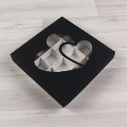 Коробка Грейп черный окно прозрачное