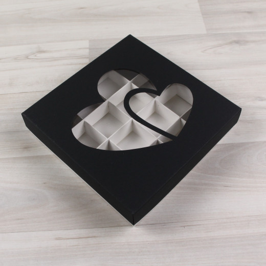 Коробка Грейп черный окно прозрачное