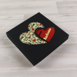 Коробка Грейп черный окно принт