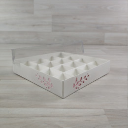 Коробка Имир 16 (160х160х30мм) декор розовый