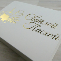 Коробка Этне 6 шубер белый с тиснением 