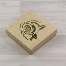 Коробка Элара 9 конфет, крафт, с рельефным тиснением 