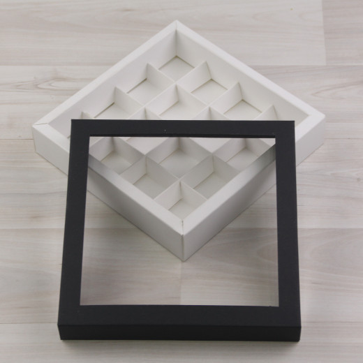 Коробка Паллена 16 с окном черный