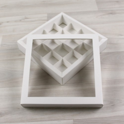 Коробка Паллена 16 с окном розовый