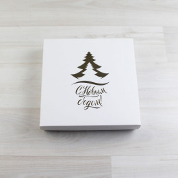 Коробка Элара 16 белый с тиснением 