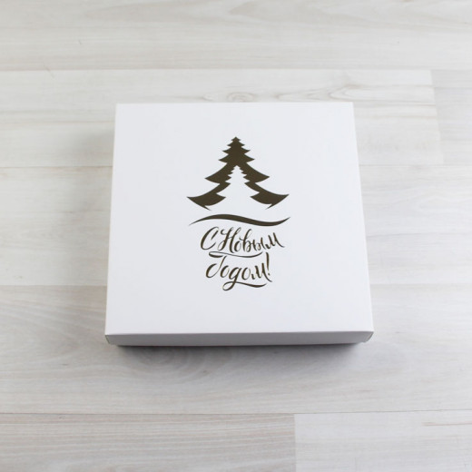 Коробка Элара 16 белый с тиснением 