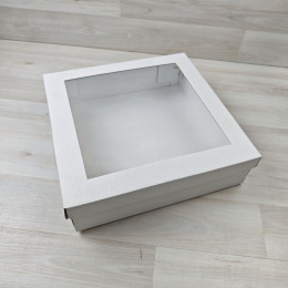 Коробка Бестла 6, двухсторонний белый МГК, (300х300х80мм) крышка с окном