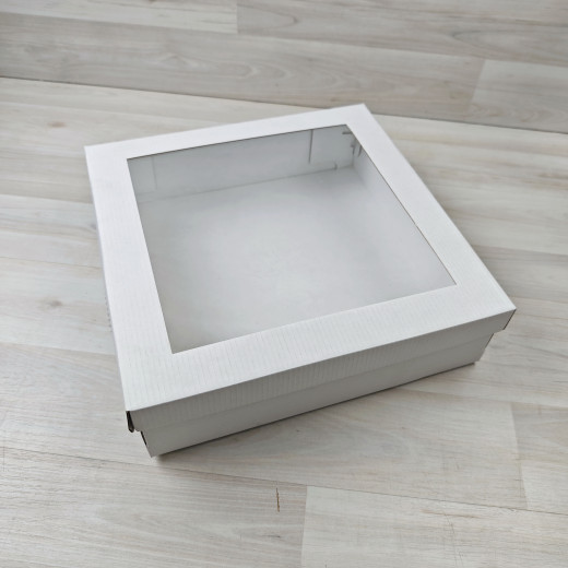 Коробка Бестла 6, двухсторонний белый МГК, (300х300х80мм) крышка с окном