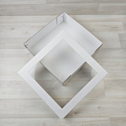 Коробка Бестла 6, двухсторонний белый МГК, (300х300х80мм) крышка с окном