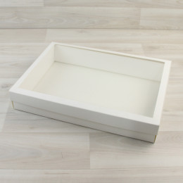 Коробка Тионе 5 (210х300х50мм) белый крышка белый с прозрачным окном