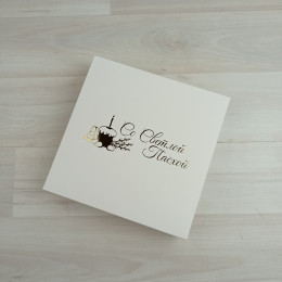 Коробка Элара 16 белый с тиснением 