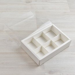 Коробка Карме 6 розовый шубер прозрачный