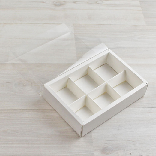 Коробка Карме 6 розовый шубер прозрачный