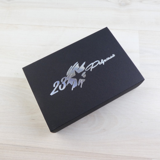 Коробка Этне 6 шубер черный с тиснением 