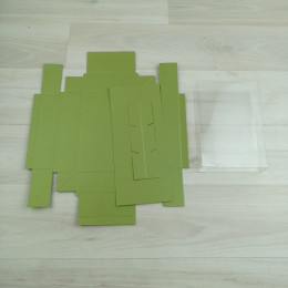 Коробка Карме 6 мятный с прозрачным шубером