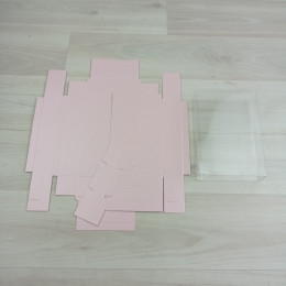 Коробка Карме 6 розовый шубер прозрачный