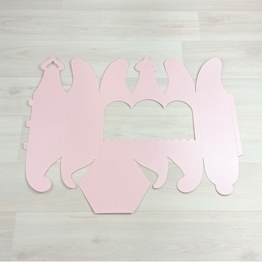 Коробка Кулич Малый розовый