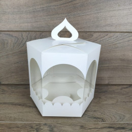 Коробка Кулич Большой премиум белый