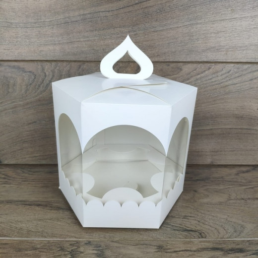 Коробка Кулич Большой премиум белый