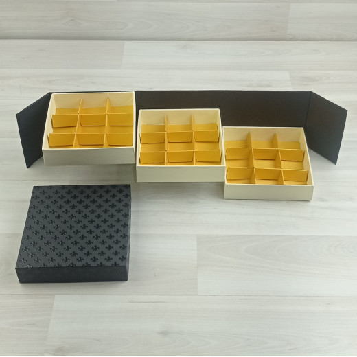 Коробка Мимас 1 черно-бежевый