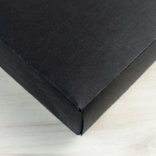 Коробка Карме 5 черный гладкий с прозрачным шубером