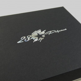 Коробка Паллена 16 черный с тиснением 