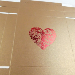 Коробка Паллена 9 медный металлик с тиснением 