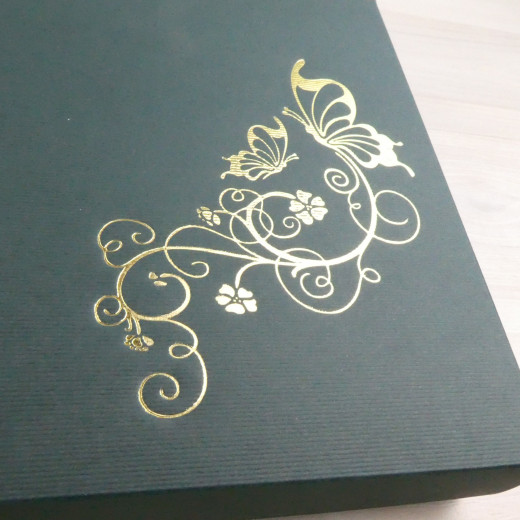 Коробка Паллена 16 зеленый мох тиснение 