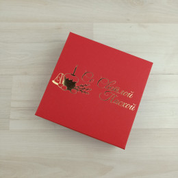 Коробка Паллена 9 красный с тиснением 