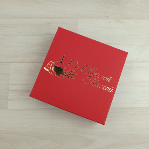 Коробка Паллена 9 красный с тиснением 