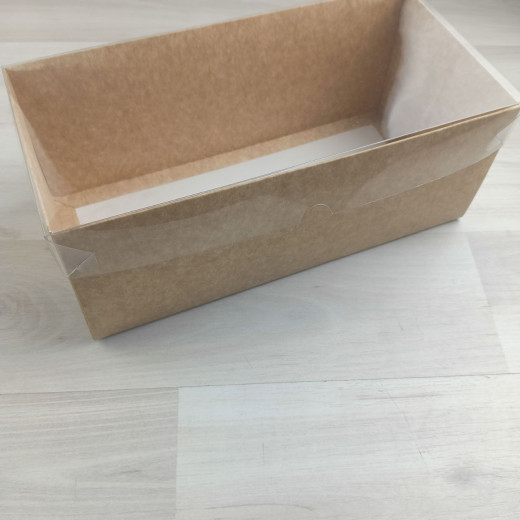 Коробка под кекс 230х110х90  крафт