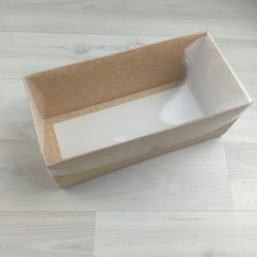 Коробка под кекс 230х110х90  крафт