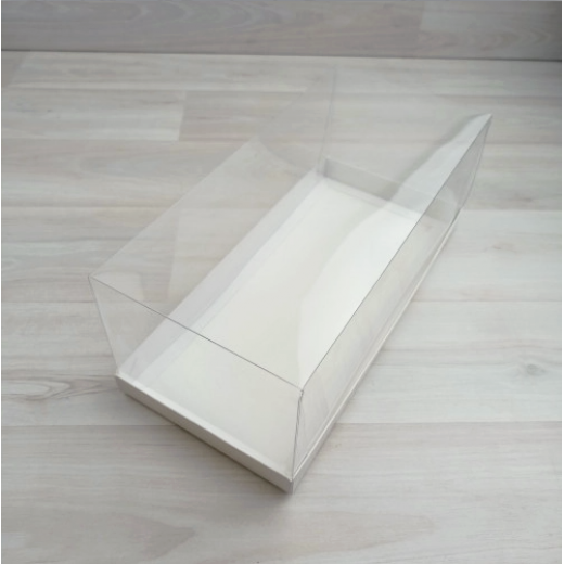 Коробка Титус 4 (255х120х100мм) белый прозрачная крышка