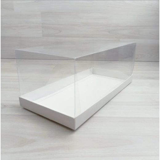 Коробка Титус 4 (255х120х100мм) белый прозрачная крышка