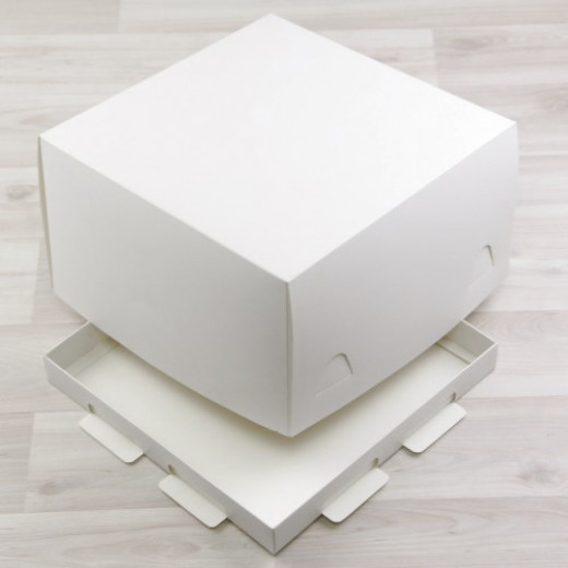 Коробка Торт белый крышка белый